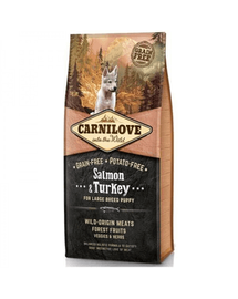 CARNILOVE Puppy Large Breed hrana uscata caini juniori de talie mare, cu somon si curcan 12 kg