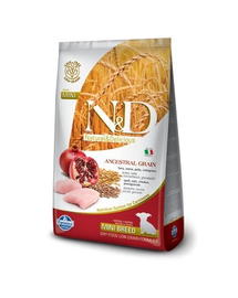FARMINA N&D Mini Puppy Low Grain Chicken&Pomegranate hrana uscata caini juniori talie mica, pui si rodie 7 kg