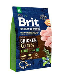 BRIT Premium By Nature Adult Hrana uscata pentru caini adulti de talie mare 3 kg