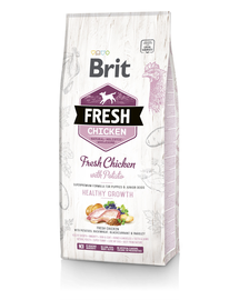 BRIT Fresh Puppy Hrana uscat catei, cu pui si cartofi 2,5 kg