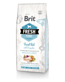 BRIT Fresh Adult Large Muscles&Joints 12 kg hrana uscata caini adulti talie mare, peste si dovleac