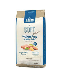 BOSCH Soft Junior Hrana uscata cu pui si cartofi dulci pentru cainii junior12,5 kg