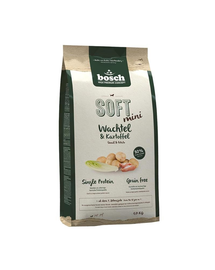 BOSCH Soft Mini - Hrană uscată pentru câini de rase mici cu prepeliță și cartofi 1 kg