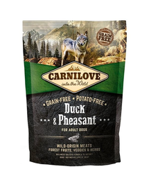 CARNILOVE Adult hrana uscata caini adulti, cu rata si fazan 1,5 kg