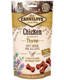 CARNILOVE Gustari semi-umede pentru pisici pui si cimbru 50 g