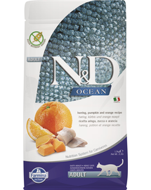 FARMINA N&D Ocean Adult Hrana pisici adulte, cu hering, dovleac si portocale 1,5 kg