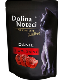 DOLINA NOTECI Premium hrană umedă pentru pisici sterilizate, cu vită 85 g