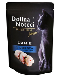 DOLINA NOTECI Premium Junior Hrana pentru pisoi, cu cod si sardine, 85 g