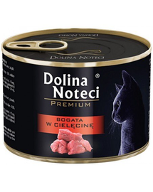 DOLINA NOTECI Premium Bogată în carne de vițel - pentru pisici adulte 185 g