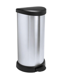 CURVER Coș de gunoi cu pedală 40 L negru/argintiu metalizat