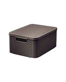 CURVER Coș depozitare cu capac "STYLE" M maro închis