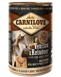 CARNILOVE Wild Meat Vension&Reindeer vânat și ren 400 gr