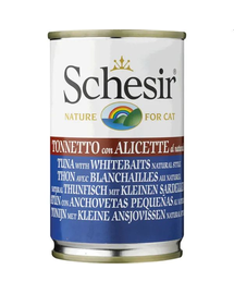 SCHESIR Hrană umedă pentru pisici, cu ton și hamsii 140 g