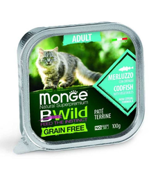MONGE Bwild Cat Adult hrană umedă pentru pisici, cod 100 g