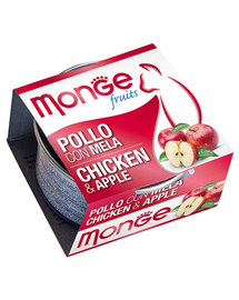 MONGE Fruit hrană umedă pentru pisici, cu pui și mere 80 g