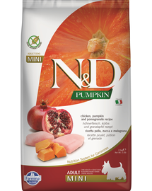 FARMINA N&D Pumpkin Adult Mini Hrana pentru caini de talie mica, cu pui si rodie 2,5 kg