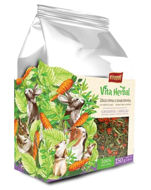 VITAPOL Vita Herbal Hrana suplimentara pentru rozatoare si iepuri, ovaz si morcov 150 g