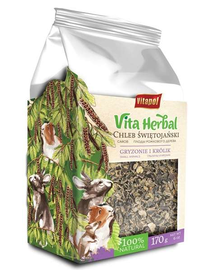 VITAPOL Vita Herbal Hrana complementara pentru rozatoare si iepuri, roscove uscate 170 g