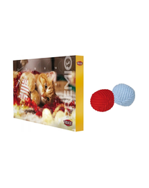 TRIXIE SET Calendar Advent cu recompense pentru pisici + minge din lana pentru pisica