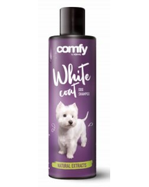 COMFY White Coat Dog Shampoo șampon pentru câini cu blana deschisă la culoare 250 ml