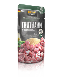BELCANDO Finest Selection hrana umeda pentru caini, curcan cu amarant si mazare, talie XS-M, 125 g