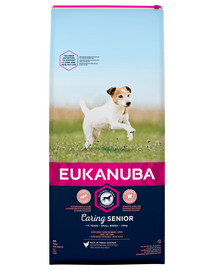 EUKANUBA Caring Senior Small Breed hrana uscata caini seniori talie mica, bogat in pui 15kg
