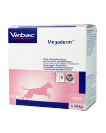 VIRBAC Megaderm 28x8 ml supliment pentru caini de 10-30 kg cu probleme de piele