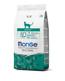 MONGE Cat Hairball hrană uscată pentru eliminarea ghemotoacelor de păr 400 g
