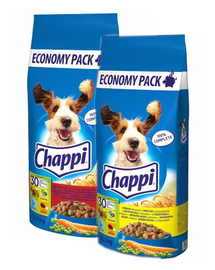 CHAPPI MIX hrana uscata caini adulti vita, carne de pasare si legume + pasare si legume 27 kg (2 x 13,5 kg)