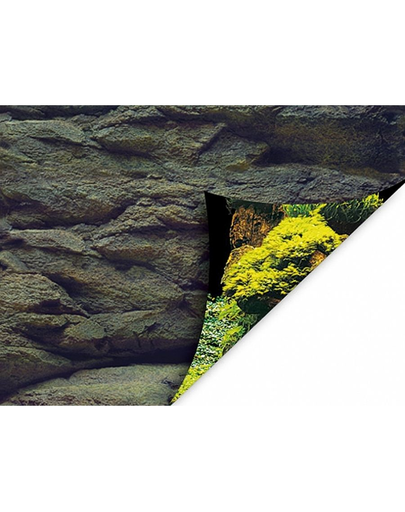 AQUA NOVA Fundal acvariu fata-verso, marime S, 60x30cm, roci / plante