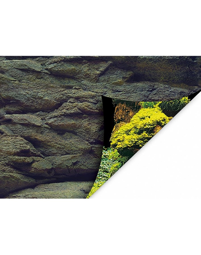 AQUA NOVA Fundal acvariu fata-verso, marime XL, 150x60cm, roci / plante