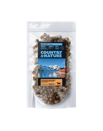 COUNTRY&NATURE Oceanic White Fish Recipe Hrana uscata caini adulti de talii medii si mari, cu peste alb oceanic 100 g