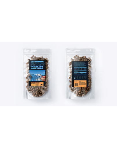 COUNTRY&NATURE Oceanic White Fish Recipe Hrana uscata caini adulti de talii medii si mari, cu peste alb oceanic 100 g