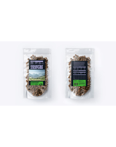 COUNTRY&NATURE Lamb with Turkey Recipe Hrana uscata pentru caini adulti de talie mica si mijlocie, cu miel si curcan 100 g