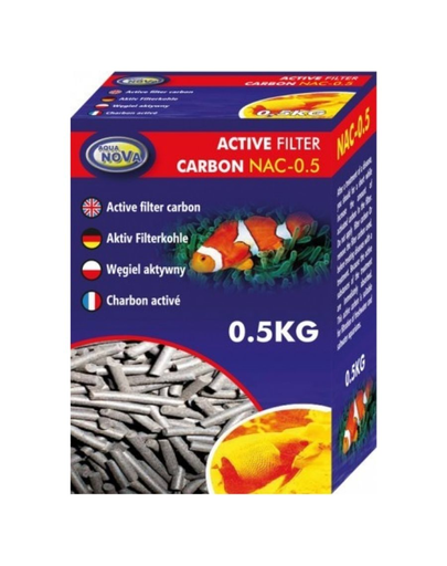 AQUA NOVA Cartus carbon activ pentru acvariu, 0,5 kg, NAC-0,5