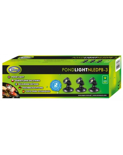 AQUA NOVA Lampa LED impermeabila, 3x1W 12V, diferite culori