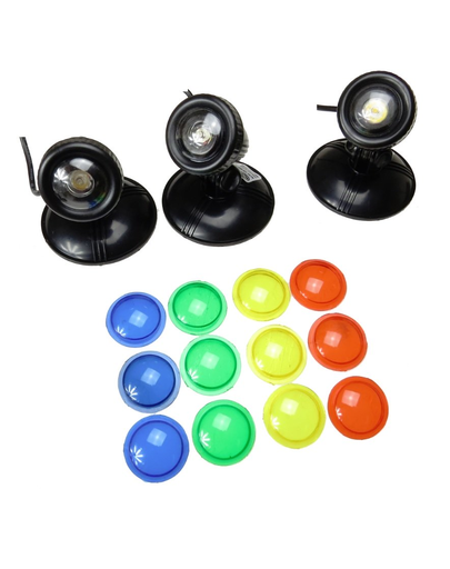 AQUA NOVA Lampa LED impermeabila, 3x1W 12V, diferite culori