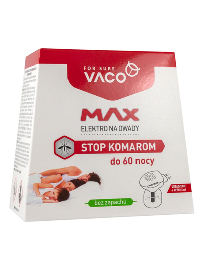 VACO Elektro repelent pentru tantari MAX + rezerva 45 ml