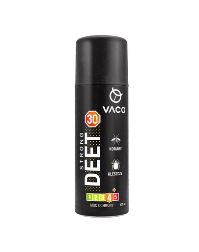 VACO STRONG pentru căpușe, țânțari și muște negre DEET 30% + Citriodiol 170 ml
