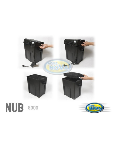 AQUA NOVA Filtru de preaplin Nub-9000, capacitate 48 l + Lampă UV, 9 W
