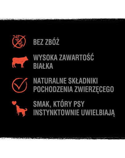 CRAVE Recompense fara cereale pentru caini, cu vita 6 x 55g