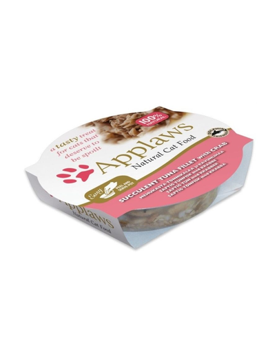 APPLAWS Hrană umedă pentru pisici cu ton și crab 60g