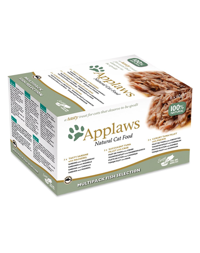 APPLAWS Cat Pot Multipack Fish Selection hrana umeda pentru pisici 32 x 60 g