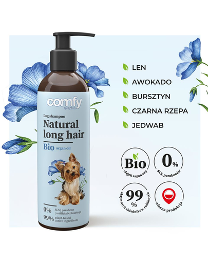 COMFY Natural Long Hair Sampon pentru caini cu parul lung 250 ml