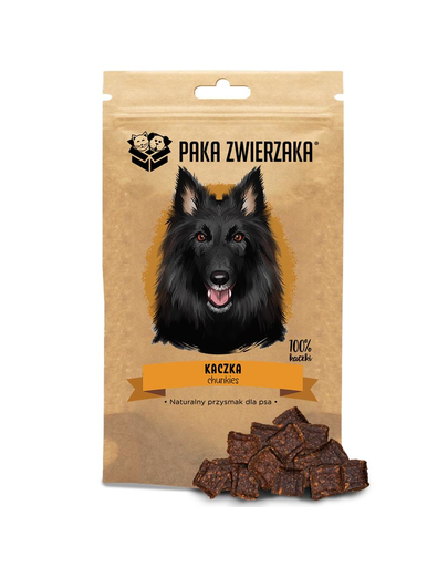 PAKA ZIERZAKA Chunkies Duck 100% Recompense cu rata pentru caini 80 g