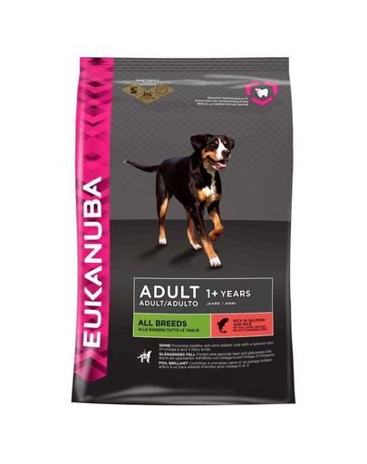 EUKANUBA Dry Base Adult Large Breeds Salmon & Barley hrana uscata caini adulti talie mare, somon si orz 2.5 kg