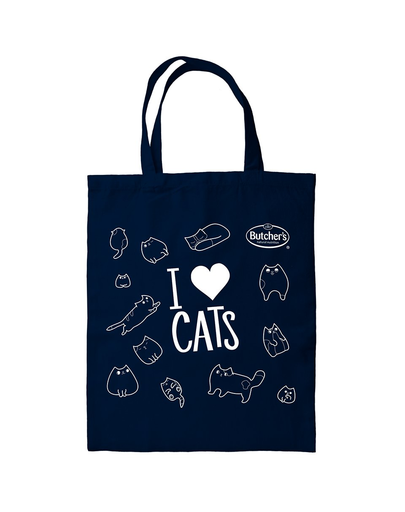BUTCHER'S Geanta din bumbac cu imprimeu I love cats