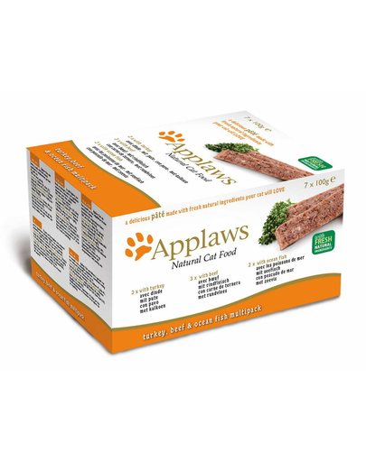 APPLAWS Cat Pate hrană umedă pentru pisici 7 x 100 gr