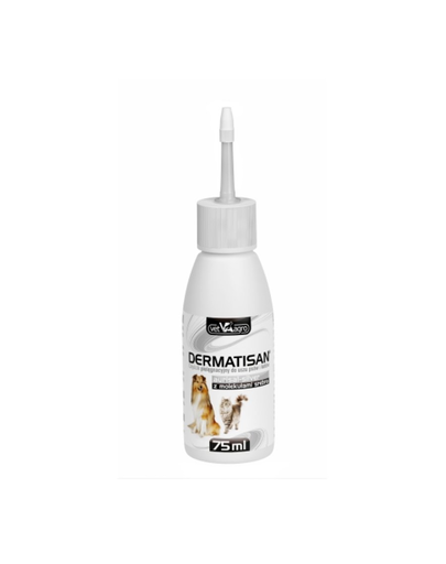 VET-AGRO Dermatisan Aurisal Silver Solutie pentru curatarea canalului auditiv caini/pisici 75 ml