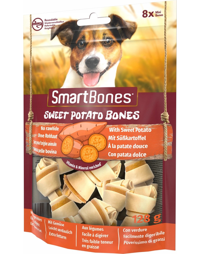 SmartBones Recompense pentru caini, cu cartofi dulci, mini, 8 buc.